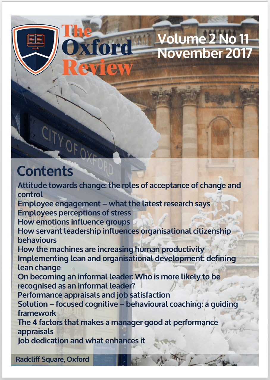 The Oxford Review Volume 2 Number 11 (November 2017) The Oxford Review Volume 2 Number 11 (November 2017)