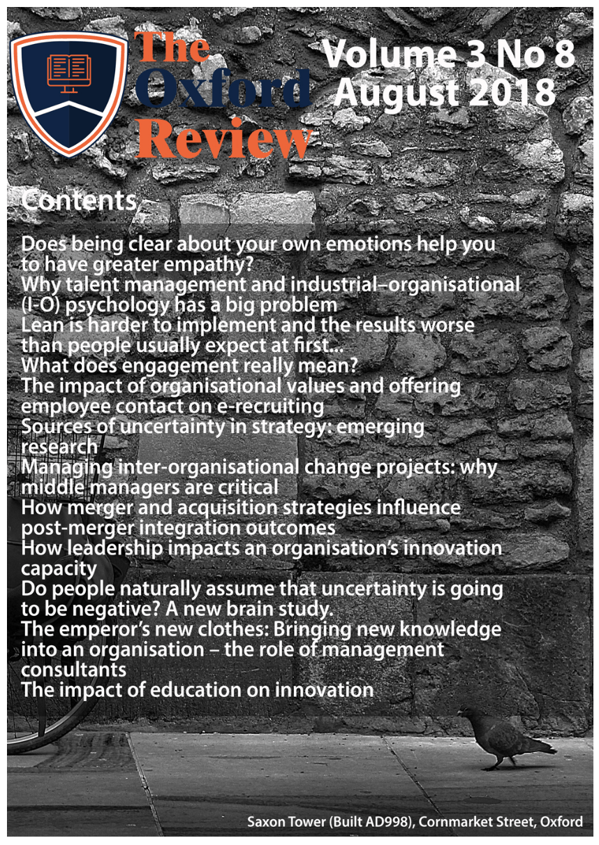 The Oxford Review Volume 3 Number 8 The Oxford Review Volume 3 Number 8